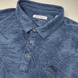 Tommy Bahama Blue Patterned Polo Shirt
